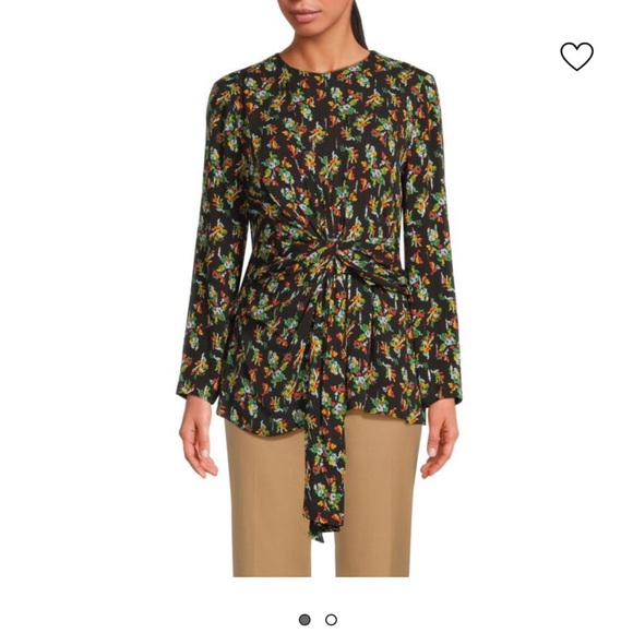 Lafayette 148 New York Tops - Lafayette 148 New York Black Floral Blouse